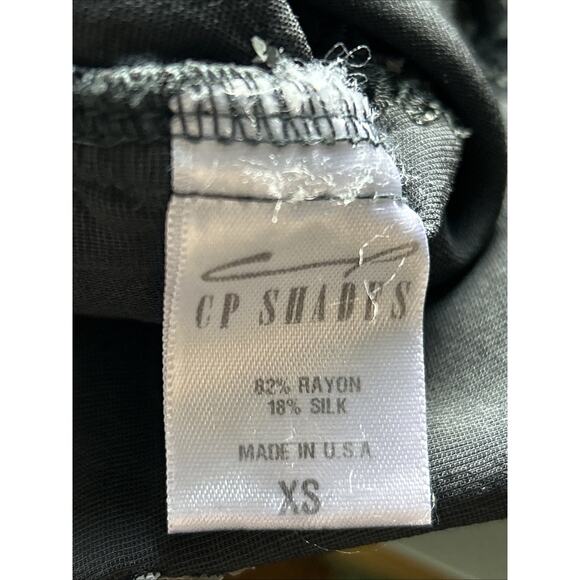 CP Shades Velvet-Silk rayon Embroidered Tunic pockets long sleeve XS EUC - Picture 10 of 12